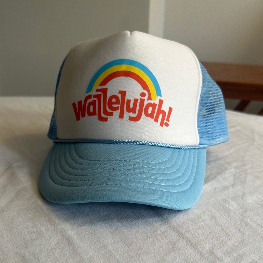Wallys Blue and White Trucker Hat
